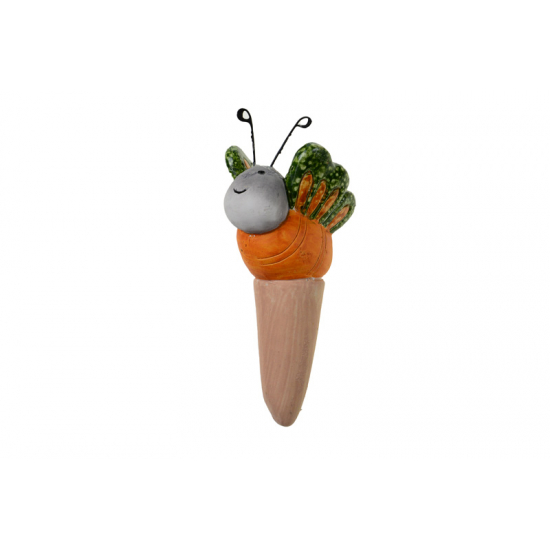 Figura pillangó kerámia 7*7*17cm narancs/zöld