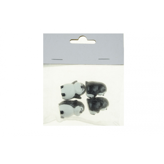 Figura pingvin poly 2,8cm s/4 fekete