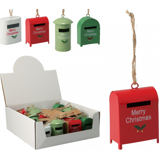 Figura postaláda fém 6cm akasztós többféle