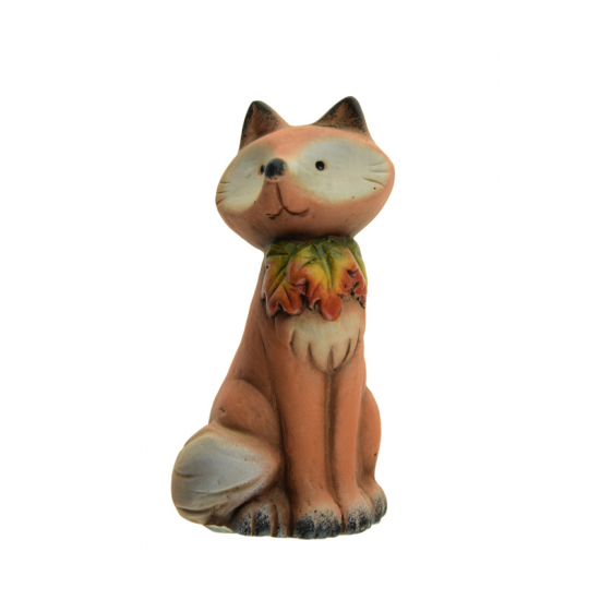 Figura róka poly 11.7cm barna