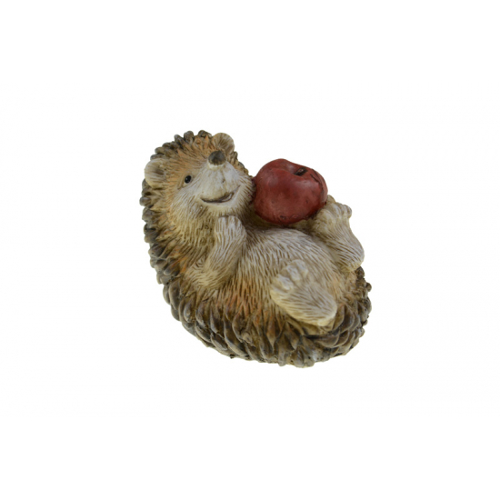 Figura süni poly 10*7.5*8cmH almával szürke