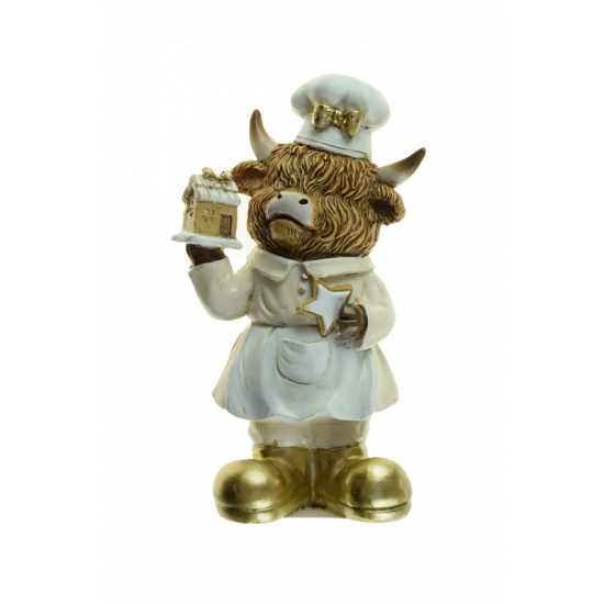 Figura szarvas lány poly 14,2cm fehér