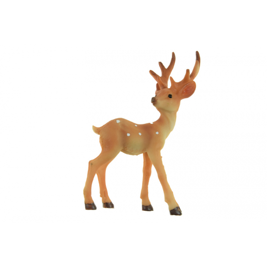 Figura szarvas poly 11,4cm barna