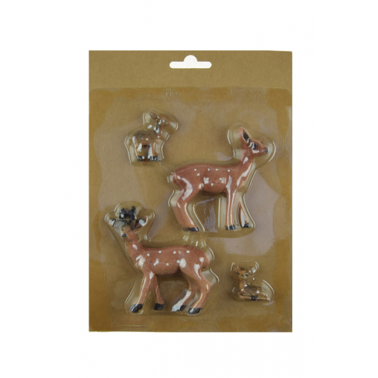 Figura szarvas poly 1,5-7,6cm s/4 barna