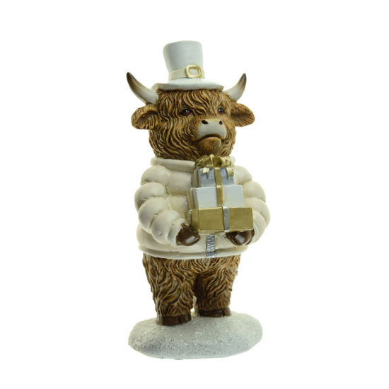 Figura szarvas poly 15cm fehér