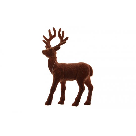 Figura szarvas poly 20,8cm barna