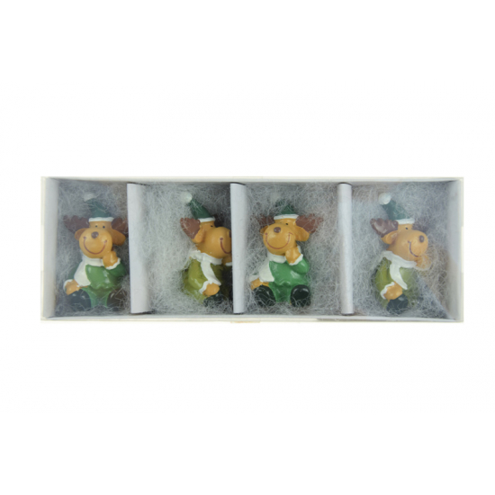 Figura szarvas poly 3,5cm s/4 zöld