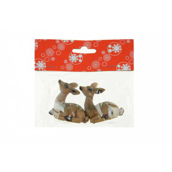 Figura szarvas poly 5cm s/2 barna