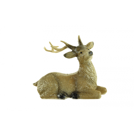 Figura szarvas poly 8.5*5.5*8cm barna