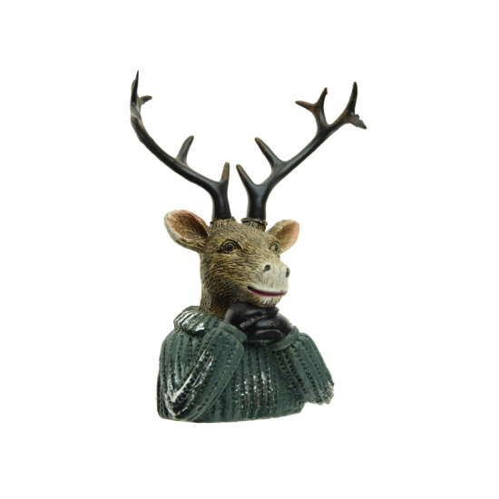 Figura szarvas poly könyöklő 14.5cm szürke