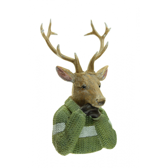 Figura szarvas poly könyöklő 18cm zöld