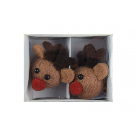 Figura szarvasfej poly 5cm s/2 barna