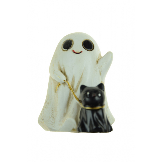 Figura szellem poly 4,6*4,9*5,8cm fehér