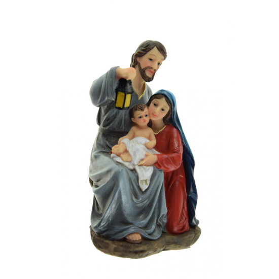Figura szent család poly 13.5cm kék
