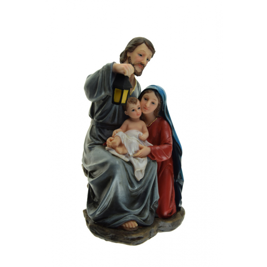 Figura szent család poly 21.5cm kék