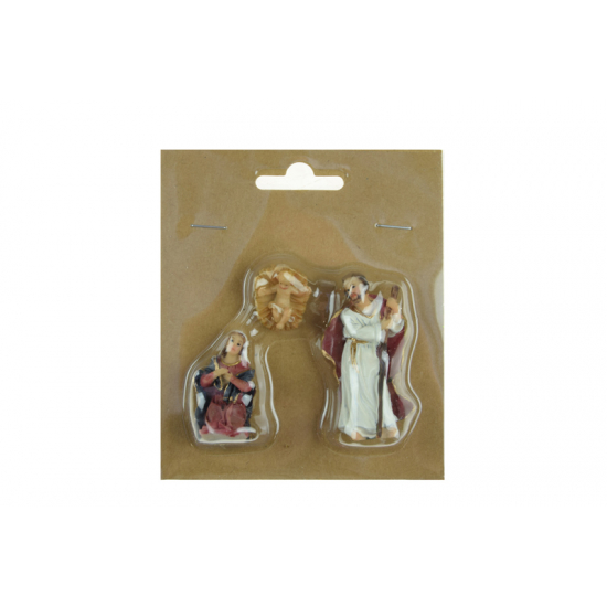 Figura szent család poly 5,8cm s/3 fehér