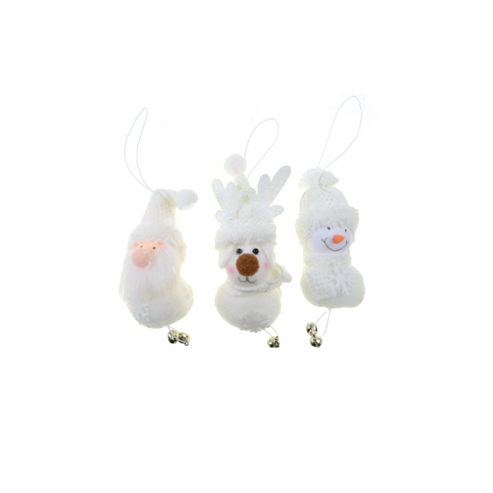 Figura textil 13 cm akasztós 3 féle