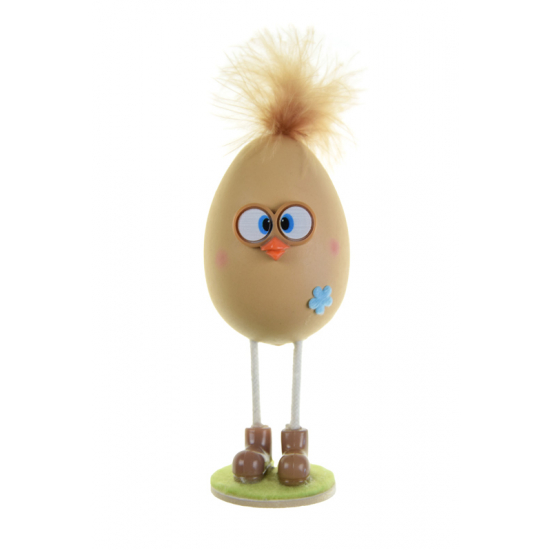Figura tojás műanyag 11cm álló barna