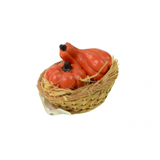 Figura tök poly kosárban 5.5*4*4.5cm narancs