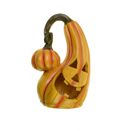 Figura tök poly LED-es 8.5*7*12cm sárga