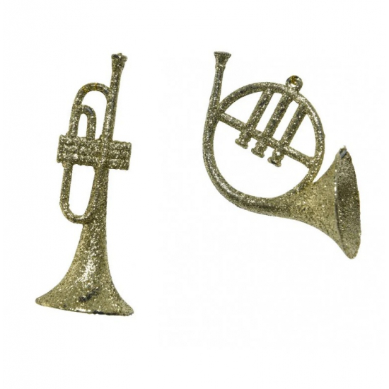 Figura trombita műanyag 9cm s/2 2féle arany