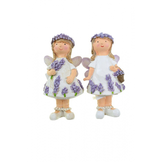 Figura tündér poly 5,5*4,5*11,5cm 2féle lila