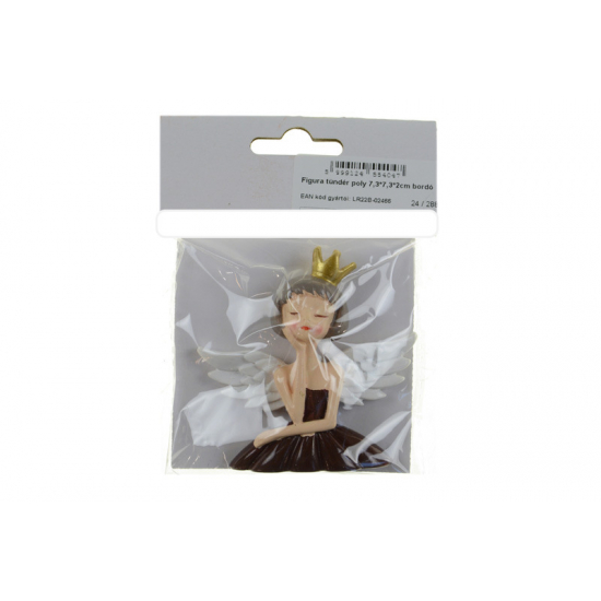 Figura tündér poly 7,3*7,3*2cm bordó