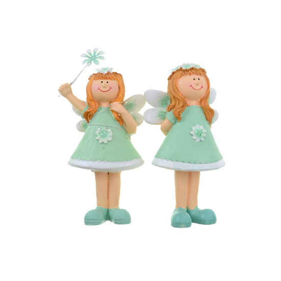 Figura tündér poly 8*5,5*16,5cm 2féle v.zöld