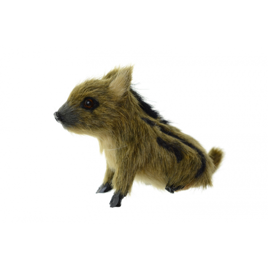 Figura vaddisznó plüss ülő 8cm barna
