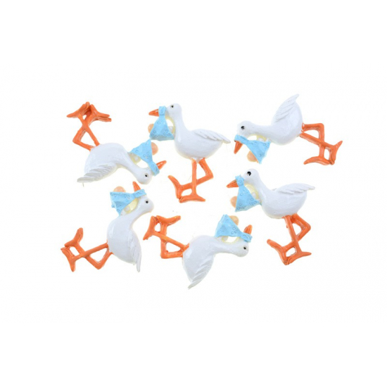Figura gólya poly 4,2cm s/6 kék