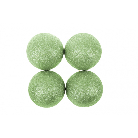 Gömb műanyag D100 s/4 glitteres menta