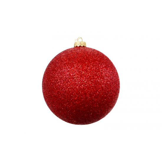 Gömb glitteres műa. D250 piros