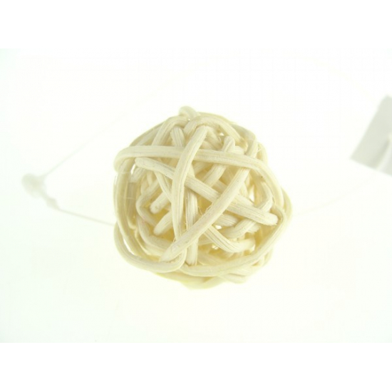 Gömb rattan 3cm s/12 fehér