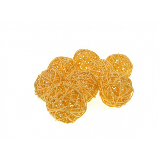 Gömb rattan 8cm s/8 v.narancs