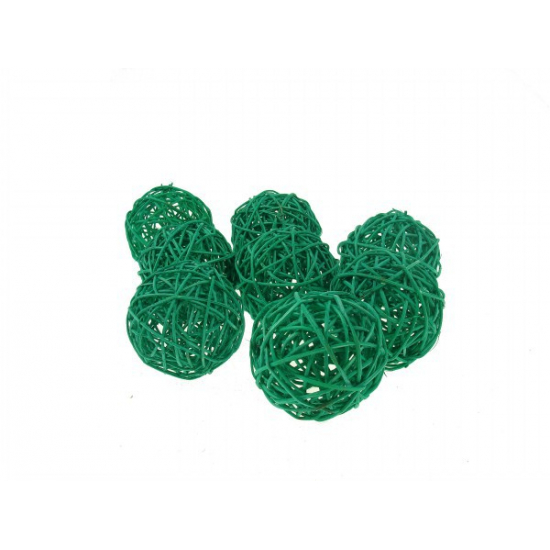 Gömb rattan 8cm s/8 zöld