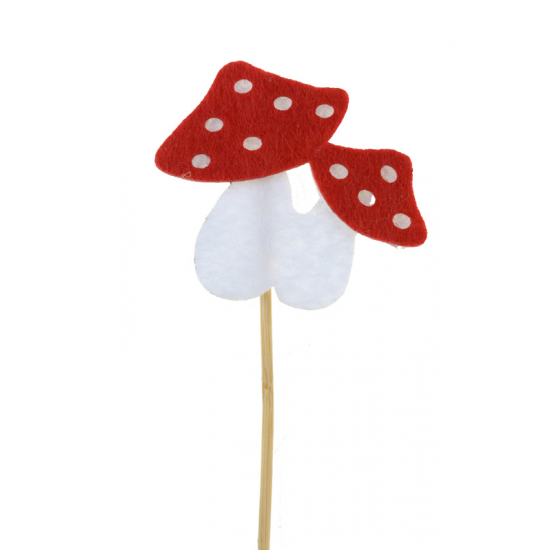 Gomba filc 18 cm piros