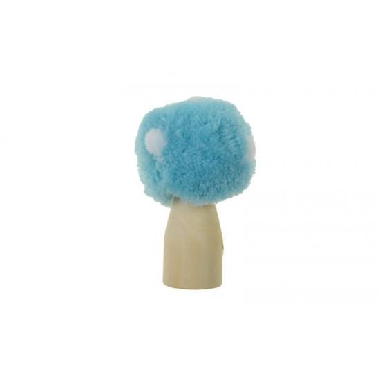 Figura gomba plüss/fa 7*4.5*4.5cm kék