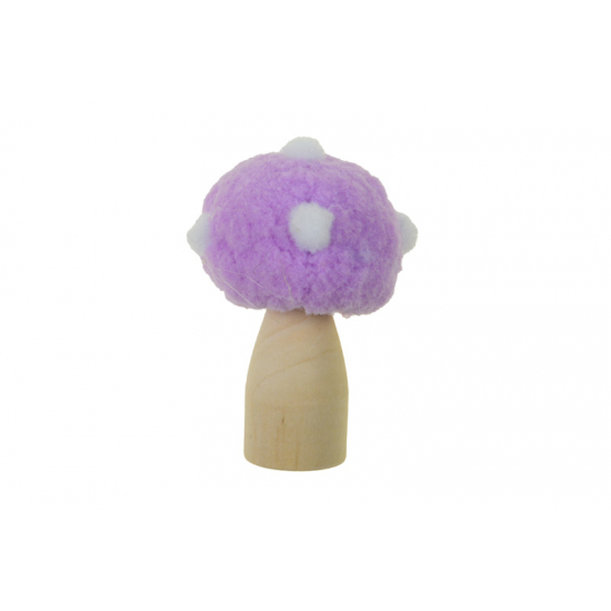 Figura gomba plüss/fa 7*4.5*4.5cm lila