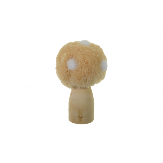 Figura gomba plüss/fa 7*4.5*4.5cm sárga