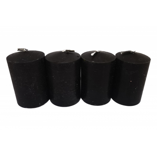 Gyertya adventi 4*6cm s/4 fekete