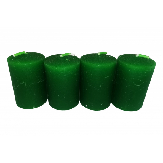 Gyertya adventi 4*6cm s/4 zöld