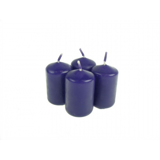 Gyertya adventi H40/60 s/4 matt s.lila