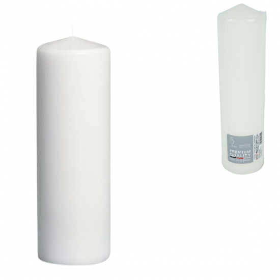 Gyertya henger 30cm fehér