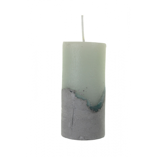 Gyertya henger 5*9cm beton mintás menta