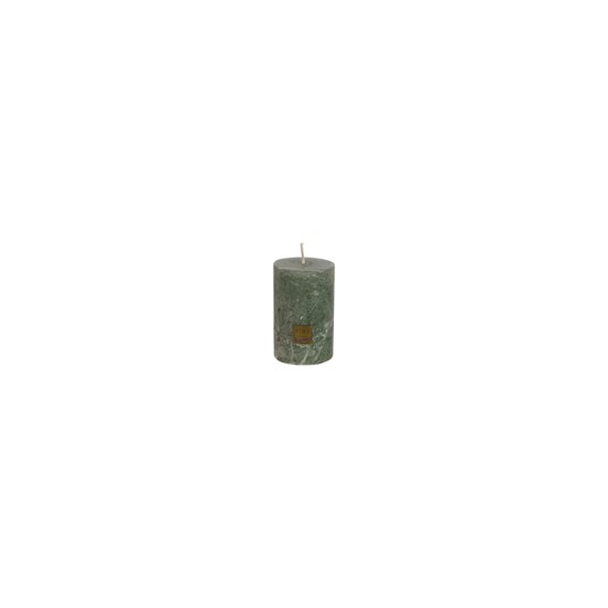 Gyertya henger rusztikus 5*8cm zöld