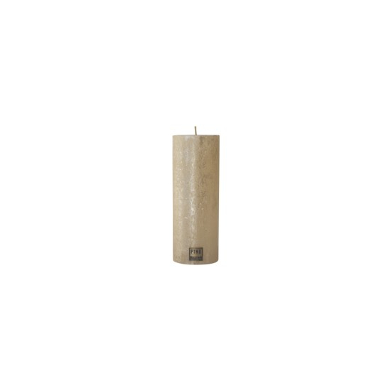 Gyertya henger rusztikus 7*18cm arany