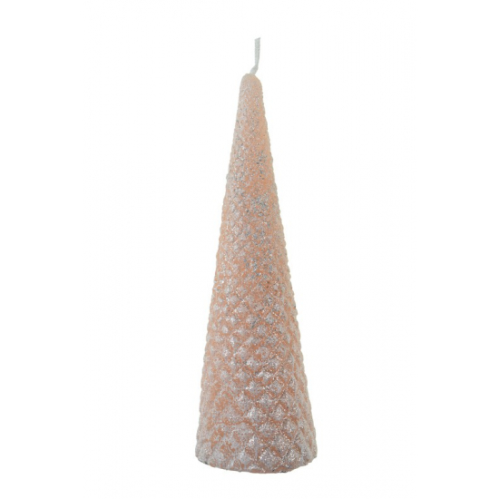 Gyertya kúp négyszöges 5*16cm mályva