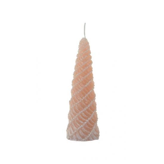 Gyertya kúp spirálos 5*16cm mályva