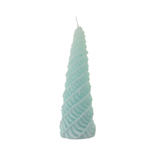 Gyertya kúp spirálos 5*16cm menta