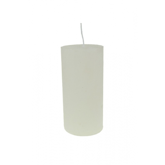 Gyertya henger rusztikus 5*10cm fehér